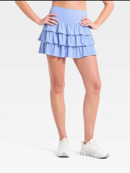 JoyLab Pants - Women Layered Ruffle Skort - JoyLab
